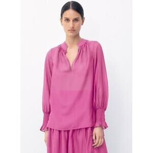 Bird & Knoll Izzy Fuschia Blouse‎